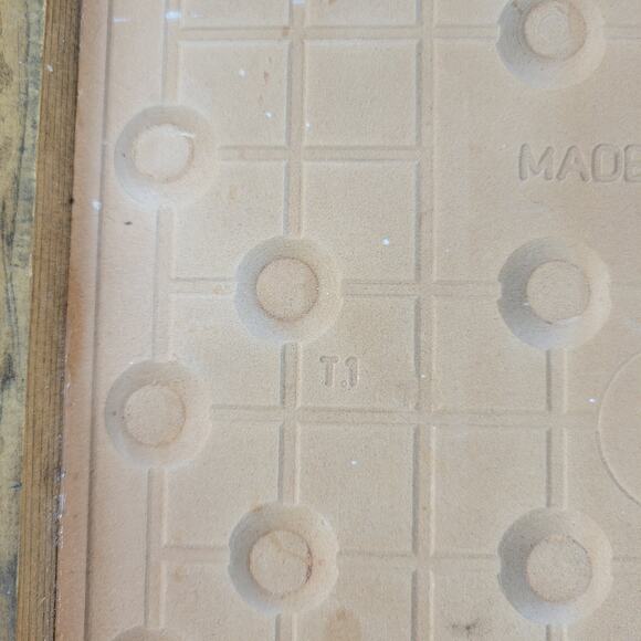 Vintage Tile Trivet Semigres Italy Wood Framed Hand Painted Flower Art MCM - Picture 14 of 14